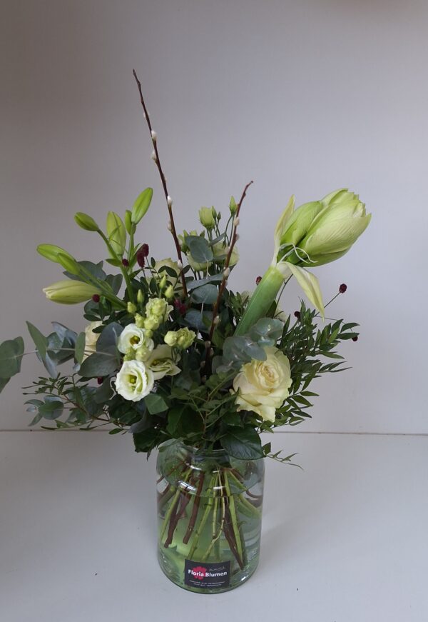 Blumenstrauß Amaryllis Amsterdammer Still weiß