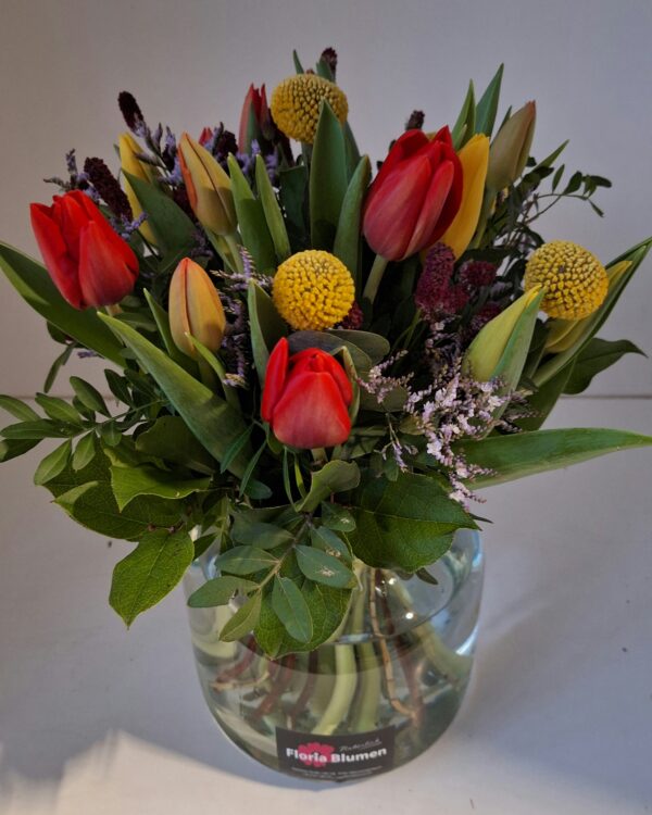 Tulpenstrauß in Gelb, Orange Tönen