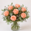 Rosenstrauß apricot-lachs kaufen Mönchengladbach | Floria Blumen – Floria Blumen Mönchengladbach