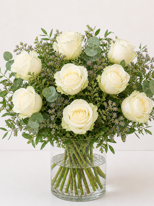 Rosenstrauß weiß kaufen Mönchengladbach | Floria Blumen – Floria Blumen Mönchengladbach