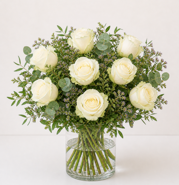 Rosenstrauß weiß kaufen Mönchengladbach | Floria Blumen – Floria Blumen Mönchengladbach